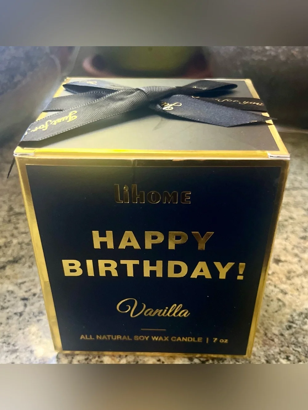 LiHome Happy Birthday! Humorous Vanilla Soy Candle - Pink & Blue Label
